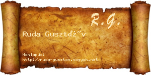 Ruda Gusztáv névjegykártya