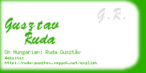 gusztav ruda business card