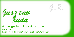 gusztav ruda business card
